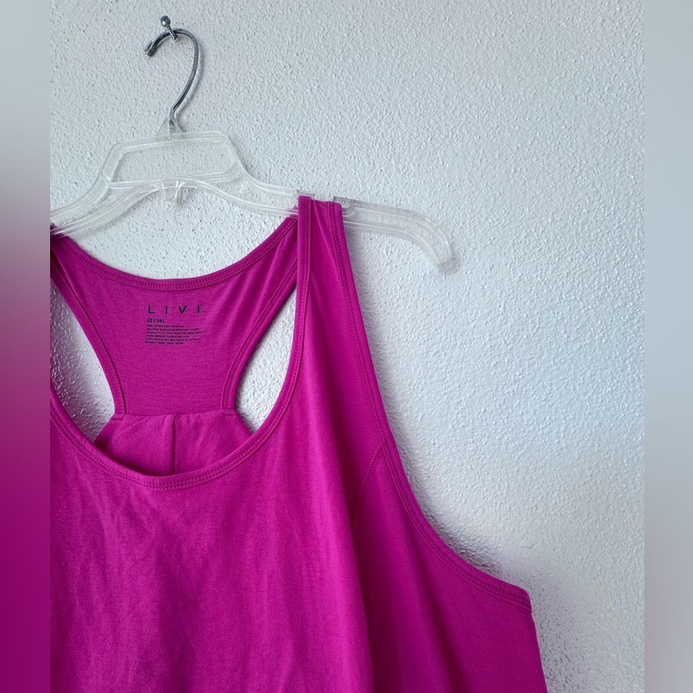 Livi Active Vibrant Pink Tank Top SZ 22 / 24L - Picture 3 of 12